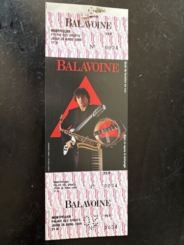Billet daniel balavoine du - balavoine,