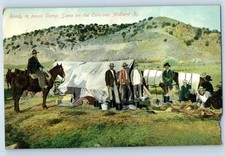 1909 ready break camp scene - ready, to