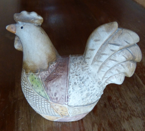 Poule ceramique orange - /,