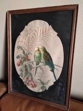 ancien tableau a la gouache