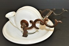 *TRES BEL ENCRIER ESCARGOT PORCELAINE et BRONZE XIXe INKWELL COLLECTION VITRINE