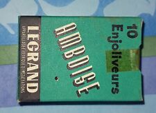 10 Enjoliveurs Legrand 86801  INOX pour prise interrupteur CHAMBORD AMBOISE