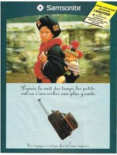PUBLICITE ADVERTISING   1995   SAMSONITE  valises bagages