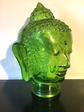 TÊTE DE BOUDDHA EN VERRE
