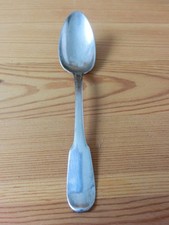 ANCIENNE CUILLERE A CAFE OU ENTREMET ARGENT MASSIF FERMIERS GENERAUX