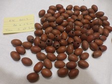 lot de 100 grosses perle EN BOIS ancienne  olive marron