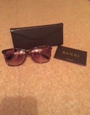 Lunettes De Soleil Gucci Tortoise Marbrée Ecaille De Tortue Dorée Sunglasses