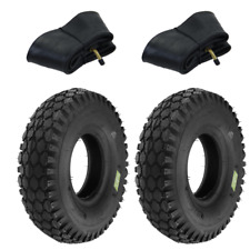 2 Pneumatiques 4.10/3.50 - 4 + Chambres Pneus 4 Pr Tondeuse Chariot Brouette