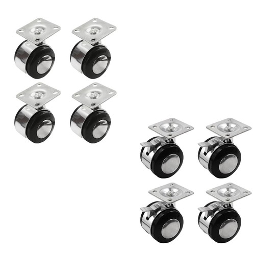 Lot roulettes pivotantes - 4,
