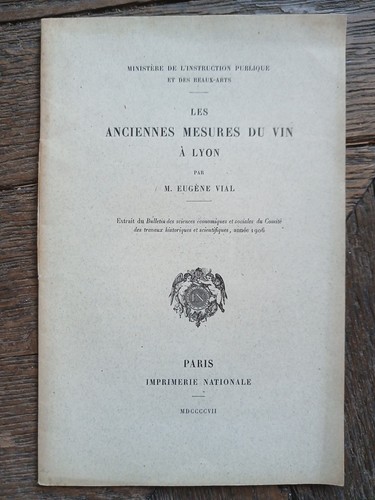Les anciennes mesures - , du
