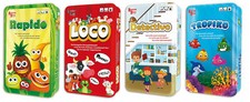 Piatnik Jeux en Famille 4er Set (Rapido, Loco,Tropiko,Detectivo ) Jeux Enfants