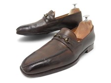 CHAUSSURES BERLUTI MOCASSINS MORS CICATRICE 8 42 CUIR PATINE MARRON SHOES 2200€