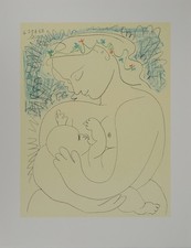 Pablo PICASSO : Maternité, Lithographie signée