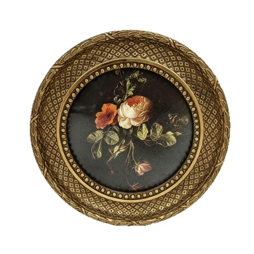 Cadre doré rond - doré, baroque