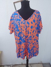 Top/tunique Orange Bleu Shein