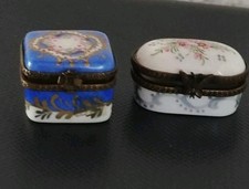 Boîte pilulier Porcelaine d'art Limoges Lot de 2 boîtes.