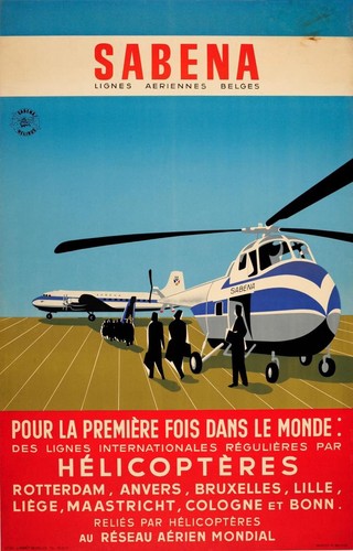 Affiche poster sabena - affiche,
