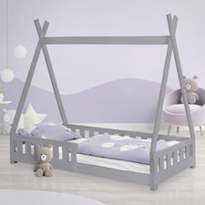 Lit d'enfant tipi gris avec