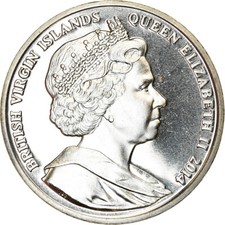 [#787390] Pièce de monnaie, ÎLES VIERGES BRITANNIQUES, dollar, 2014, Franklin Mint, Edith Cavel