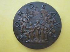 GROSSE MEDAILLE BRONZE BORDEAUX VILLE D ART BRONZE GRAVEUR RAYMOND TSCHUDIN RARE