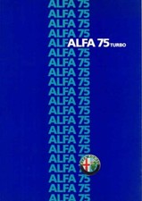 Catalogue Brochure Alfa Romeo 75 Turbo 05/1986 Pays Bas Nederland
