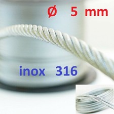 Câble inox 316  Ø 5 mm   7 X