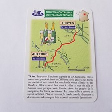 CARTE TROYES MONTAUBAN AUXERRE TROYES 1000 BORNES DE LA FRANCE DUJARDIN