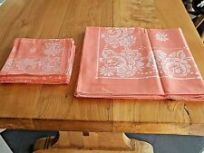 VINTAGE Nappe + 4 Serviettes