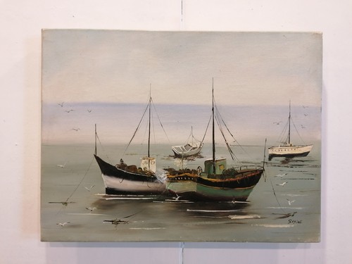 Peinture marine huile sur - marine,