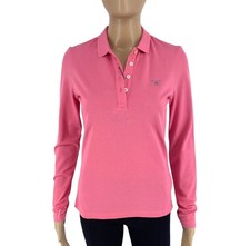 Gant Femme Rose Original Polo À Manches Longues En Piquet Taille XS