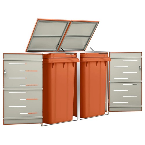 Abri pour quatre poubelles - abri,