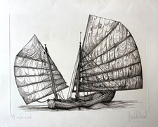 Eau-forte originale, marine