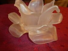 TULIPE PATE DE VERRE EN FORME DE PETALES DE ROSE BLANCHE APPLIQUE LUSTRE LAMPE(2
