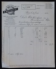 Billhead Facture PARIS 1912 MAchines agricoles WALLUT & Cie llustrée 130