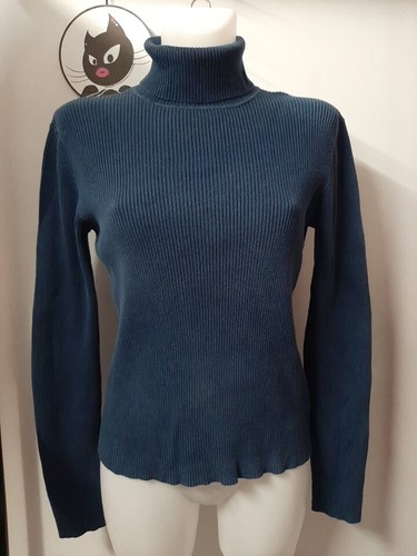 Pull col roulé - bleu, lauren