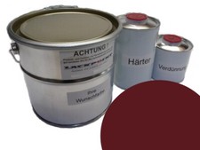 1,75 Litre Set 2K Peinture Auto Rétro Rda Marron pas de Transparente Rouge-Brun