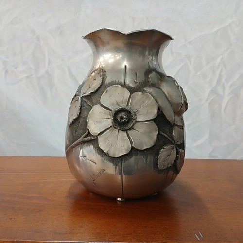 Vase métal argenté - vase,