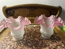 2 Tulipes  en verre Dépoli
