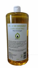 Huile de MASSAGE végétale senteur FLEUR D'ORANGER , 1 LITRE PURESPA by PURENAIL