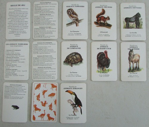 Jeu des familles les animaux - des,