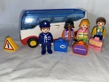 Playmobil 1.2.3 Autocar Bus De Voyage Passagers 6773 Complet