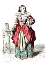 DAME NOBLE de Paris en robe et