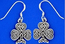 Étain Noeud Celtique Trèfle Boucles D'Oreilles