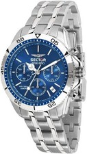 SECTOR Sge 650 R3273962001 Montre Hommes Chronographe Bleu < Br /> Cristal