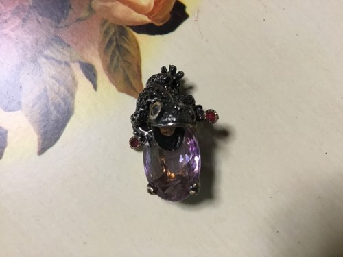Broche argent grenouille - broche,