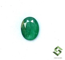 9x7 MM Émeraude Naturel Coupe Ovale 1.64 Cts non Traité Ample Certifié Gemme