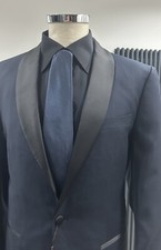 Smoking Homme Bleu Col À