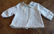 Chemise brassiere bebe vintage blanche layette bambino baigneur poupee poupon 