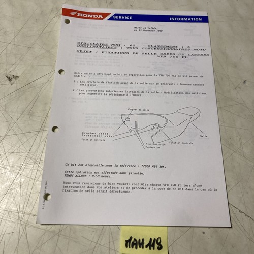 Honda moto 1990 - vfr750f, note