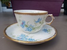 Ancienne tasse et soucoupe en porcelaine de Limoges William Guérin